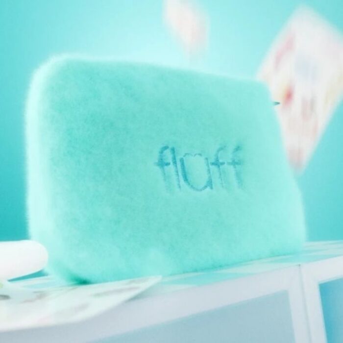Fluff Fluffy Cosmetic Bag Medium Blue - Image 1