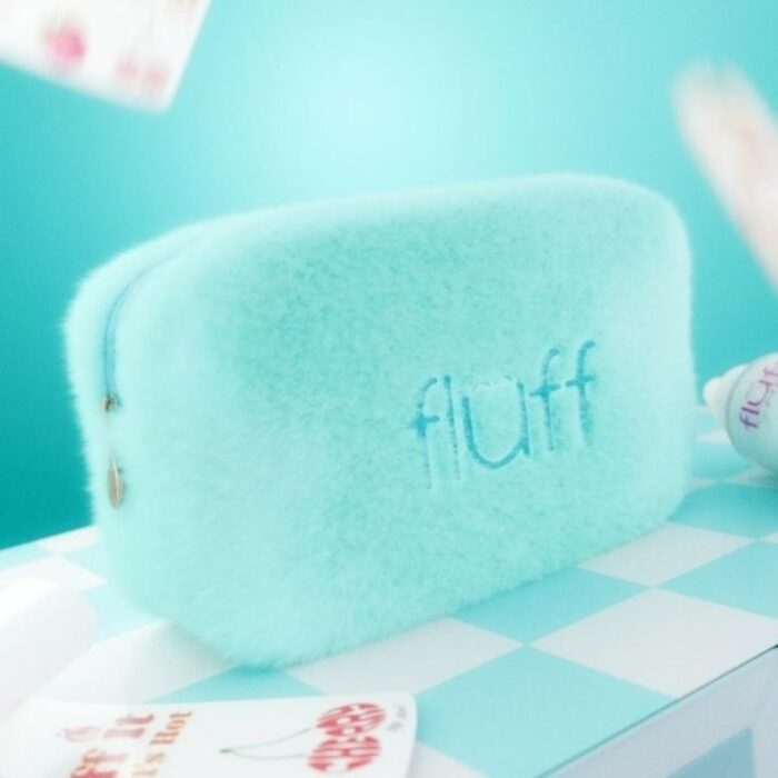 Fluff Fluffy Cosmetic Bag Small Blue - Image 1