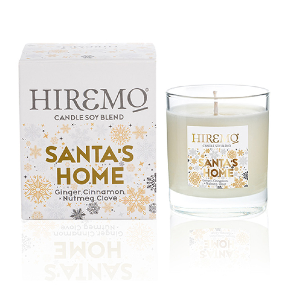 SANTAS_HOME_WITH BOX__-1000x1000 HIREMO SOY BLEND CANDLE SANTAS HOME - Image 1