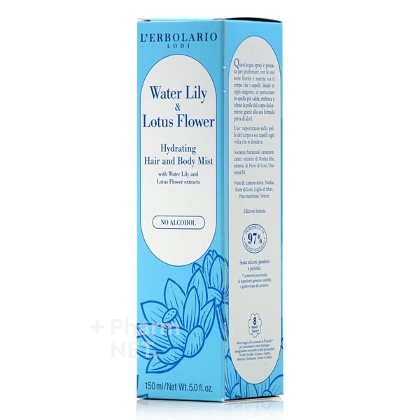 lotus L' Erbolario Water Lily & Lotus Flower Hair and Body Mist (150ml) - Image 1
